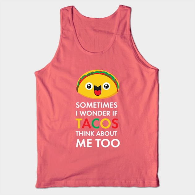 Cute Kawaii Taco Emoji Cinco de Mayo Funny Tace Foodie Mexican Food Gift Tank Top by teemaniac